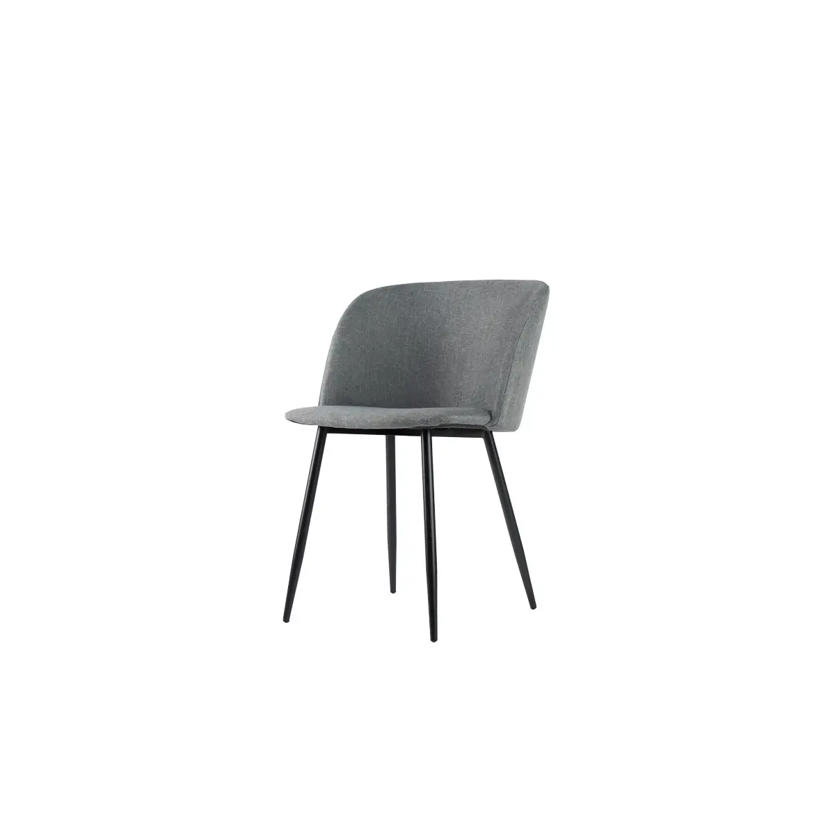 2 Fauteuils Must Pied noir assise grise mont&eacute;s photo du produit