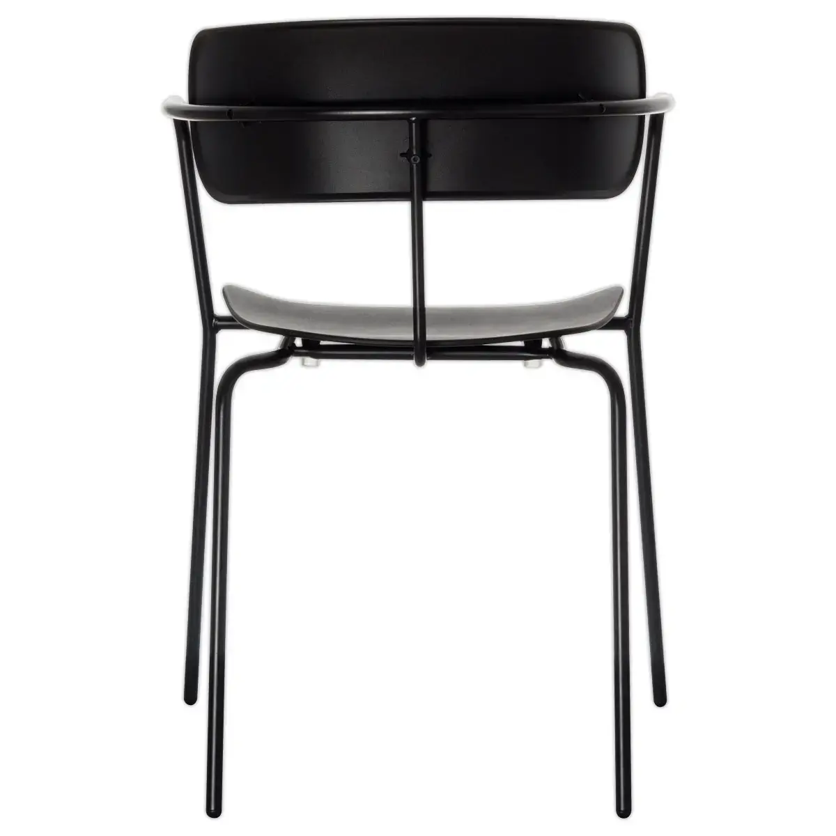 2 Chaises bistro pieds noirs assise noire photo du produit