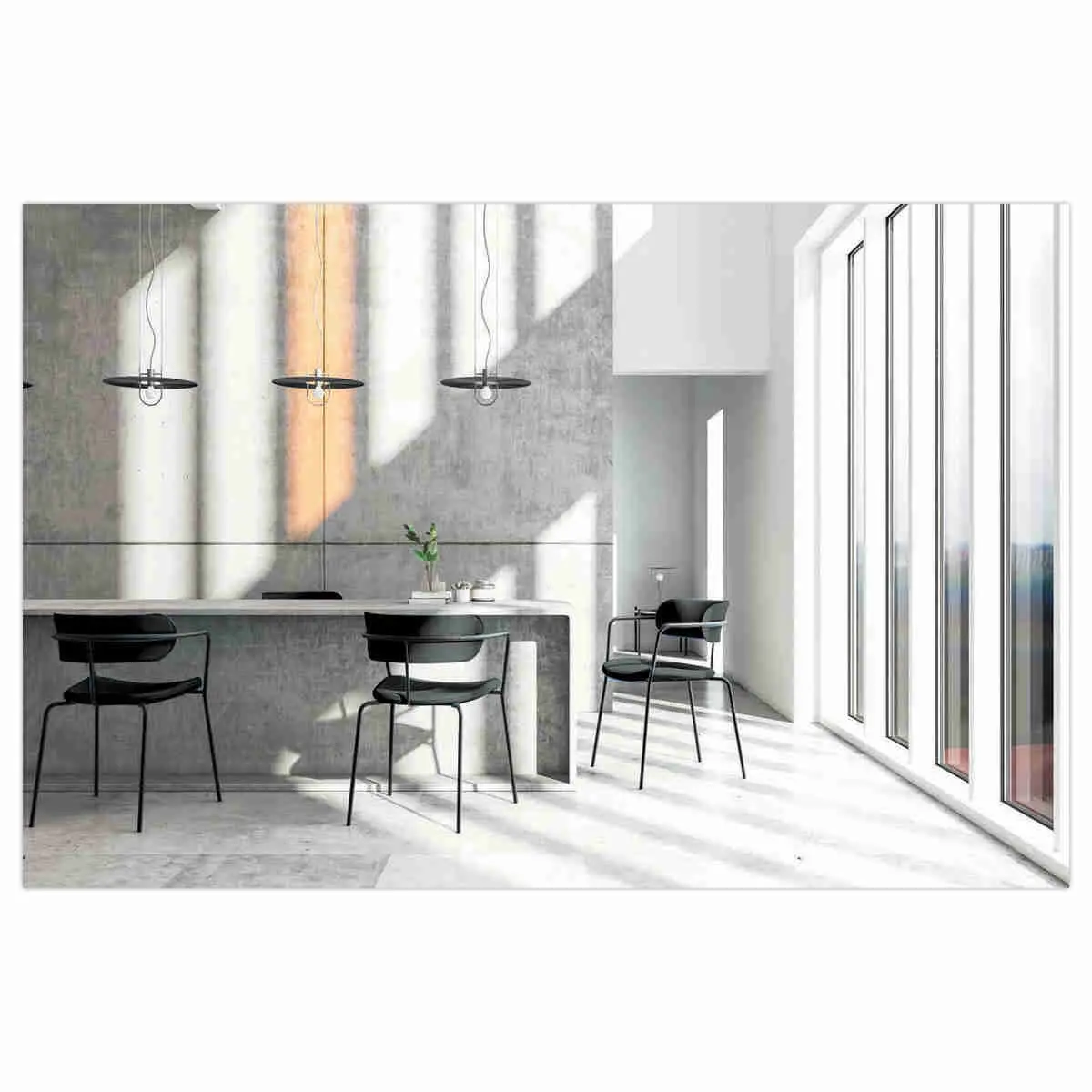 2 Chaises bistro pieds noirs assise noire montées photo du produit