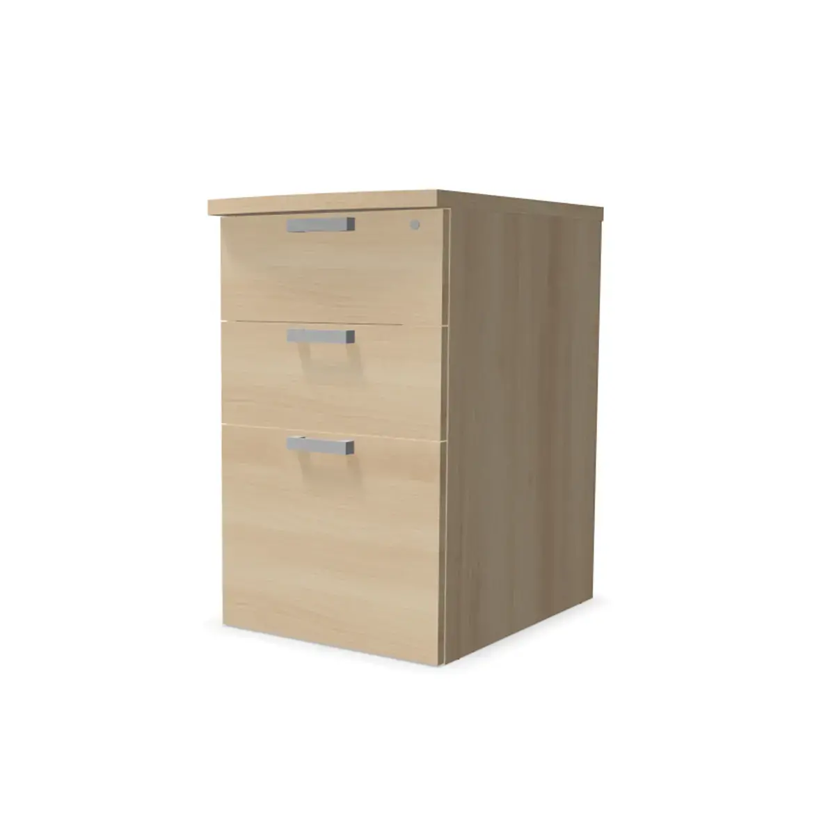 Caisson de bureau 3 tiroirs - Acacia clair photo du produit