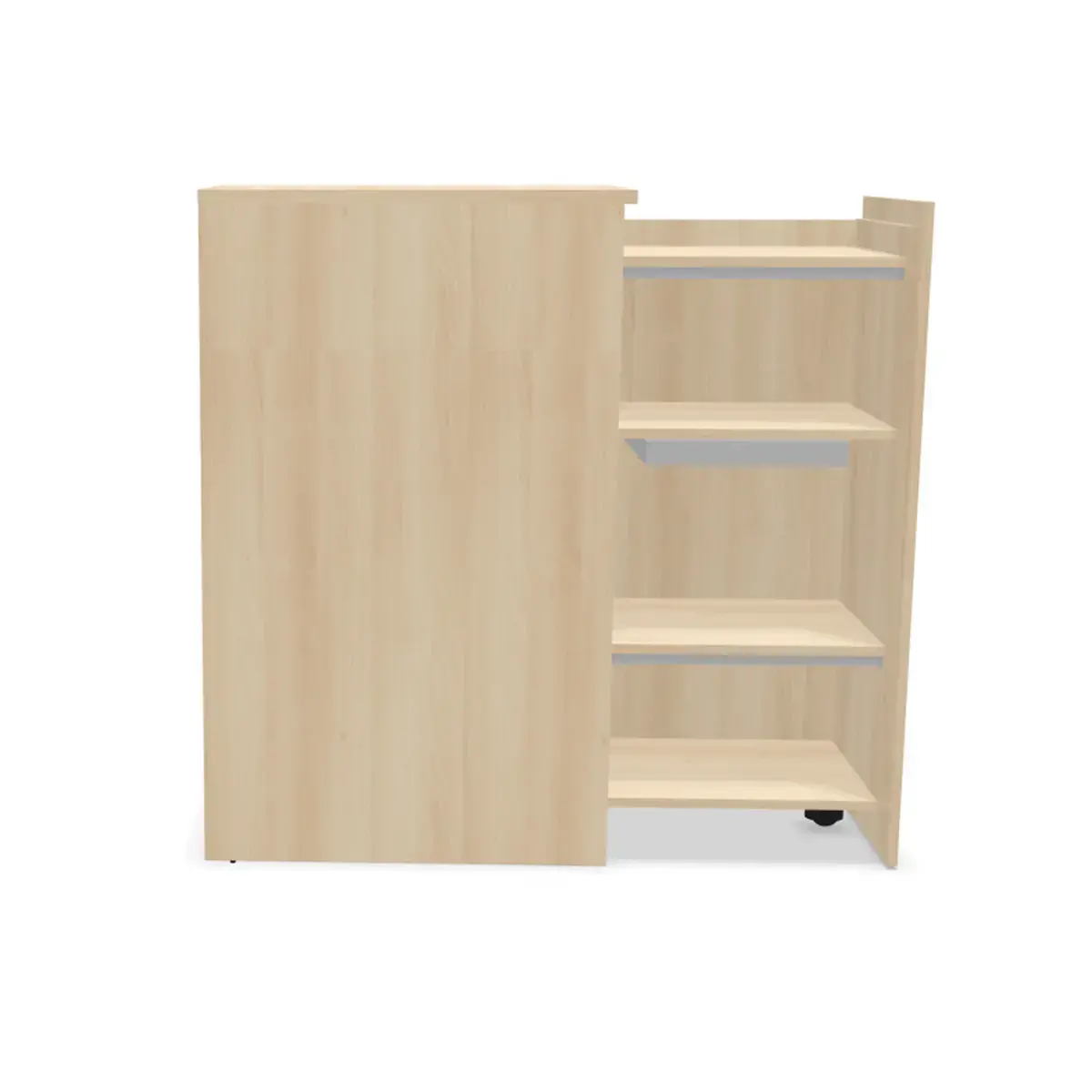 Tour de rangement - Ouverture à droite - H 130 cm - Acacia clair photo du produit
