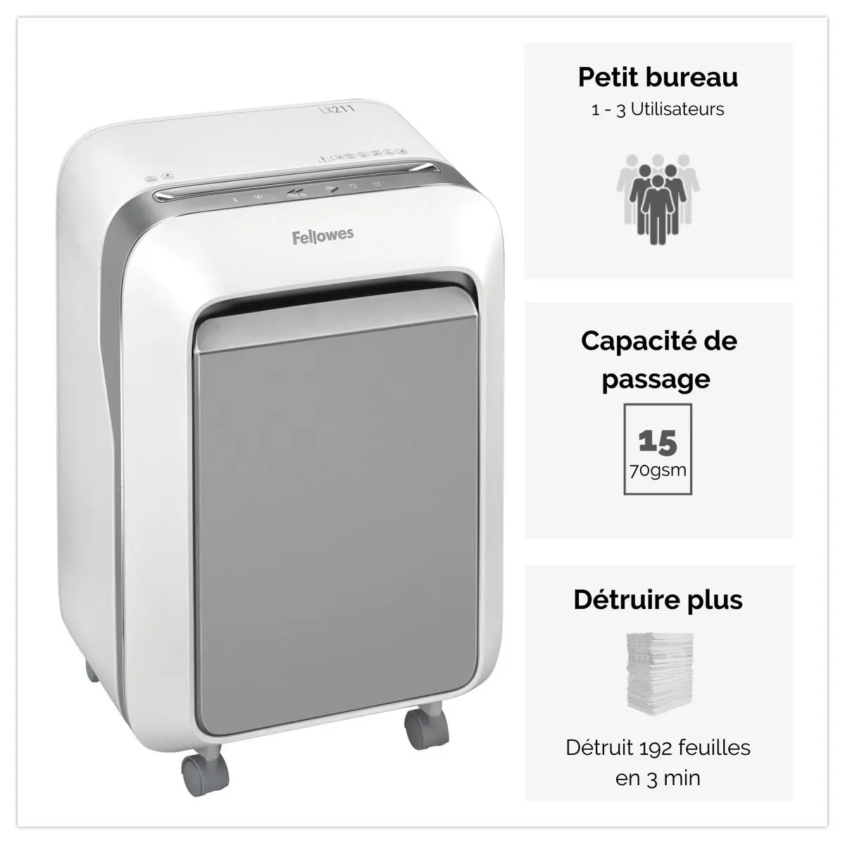 Destructeur Powershred® LX211 microparticules - FELLOWES photo du produit