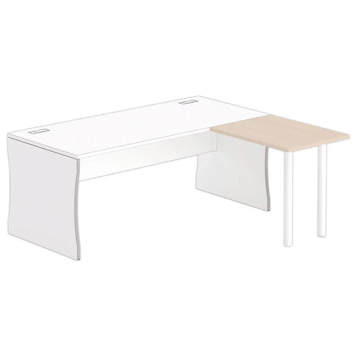 Retour BUDAPEST et BUENOS AIRES 80x60 plateau acacia cl- pieds blancs photo du produit