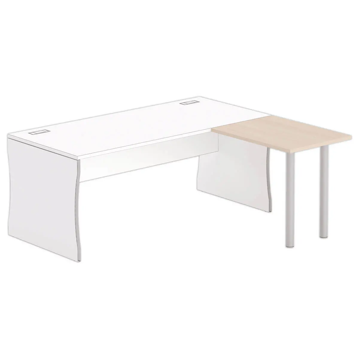 Retour BUDAPEST et BUENOS AIRES 80 x 60  acacia clair - pieds alu photo du produit