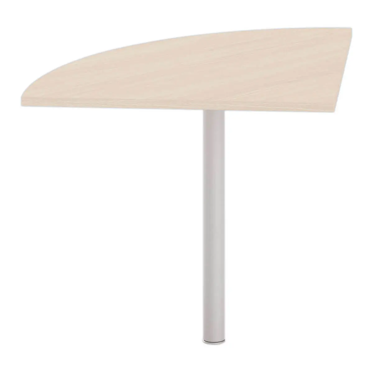 Angle liaison bureau 2 pieds acacia clair/alu photo du produit