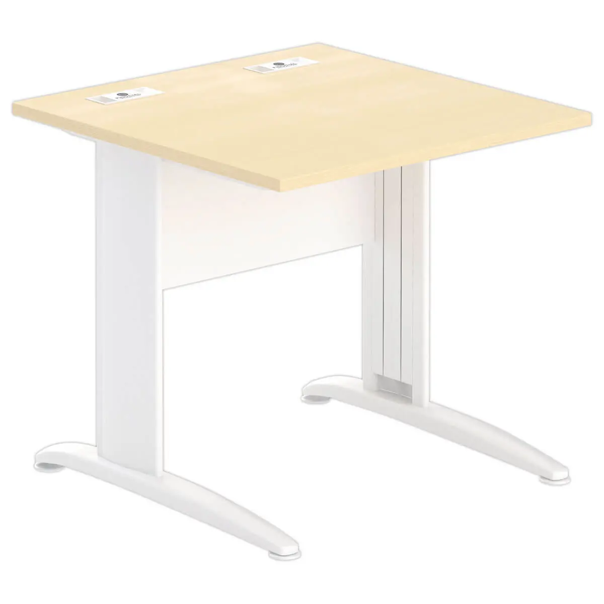Table 80 x 80 acacia - pieds blanc photo du produit