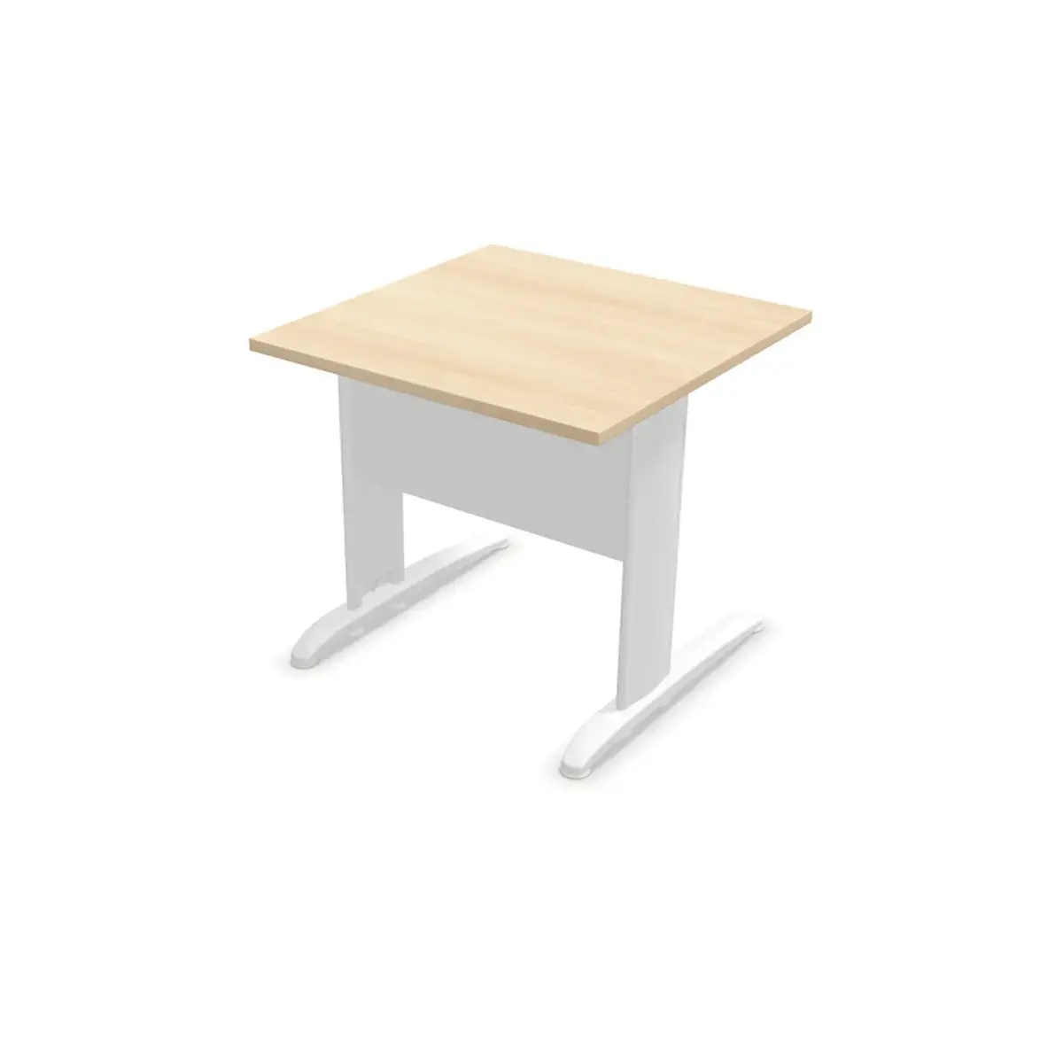 Table 80 x 80 acacia - pieds blanc photo du produit