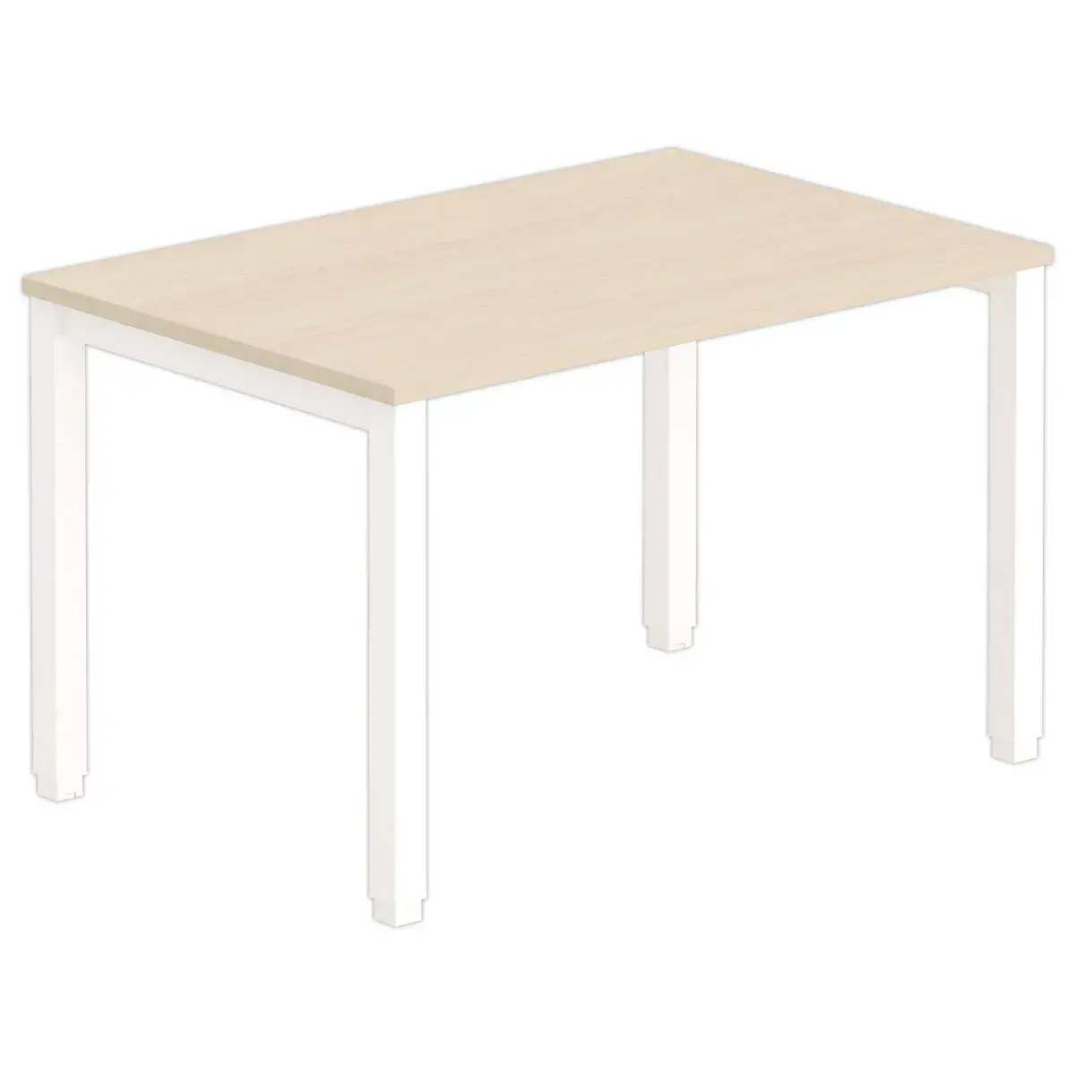 Bureau BRUXELLES 120 x 80 acacia- pieds blancs photo du produit