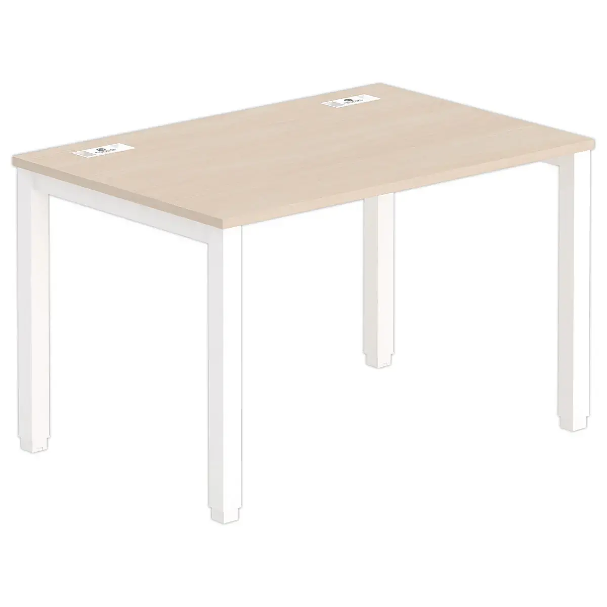 Bureau BRUXELLES 120 x 80 acacia- pieds blancs photo du produit