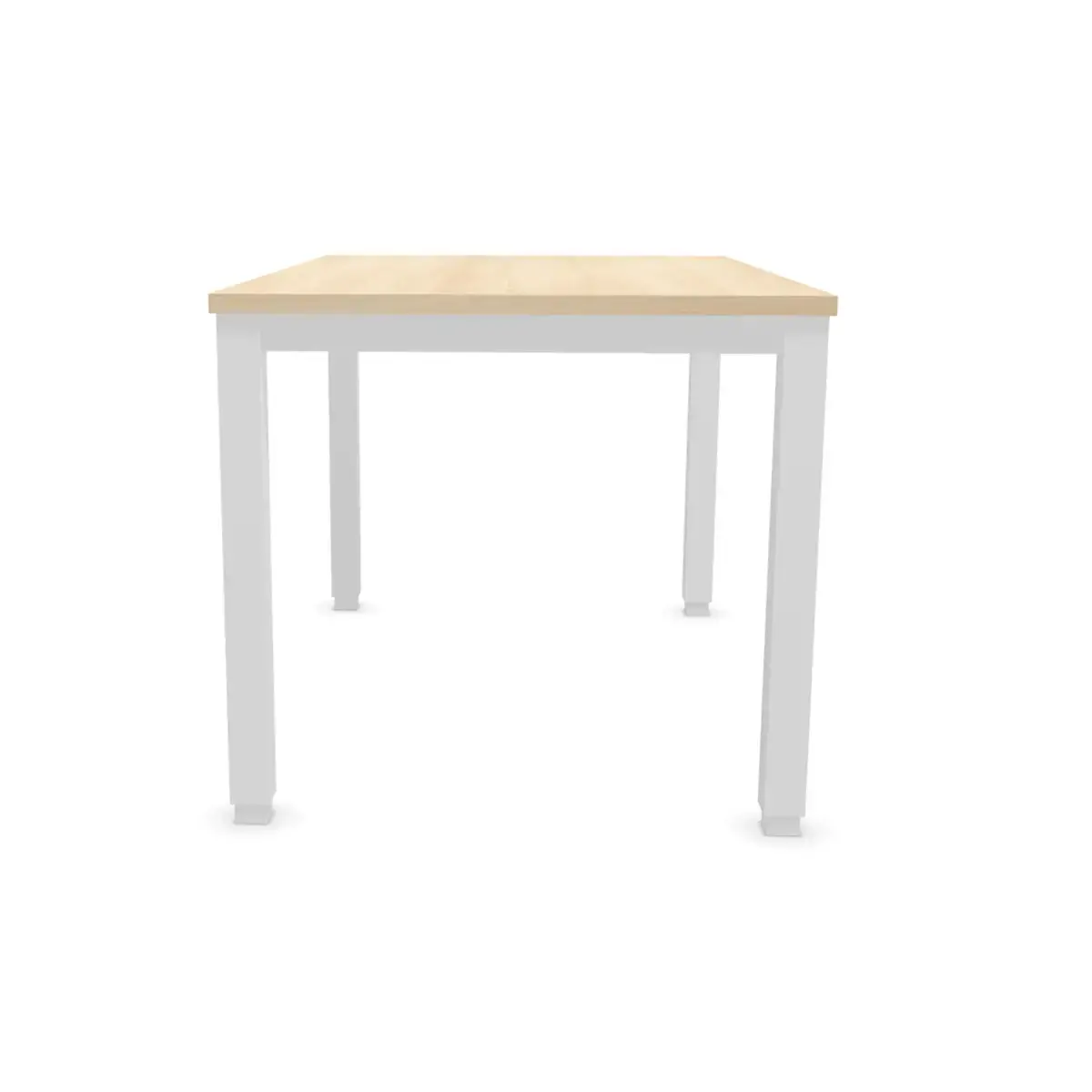 Bureau BRUXELLES 120 x 80 acacia- pieds blancs photo du produit
