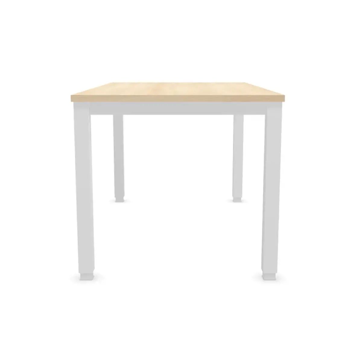 Bureau BRUXELLES 140 x 80 acacia - pieds blancs photo du produit
