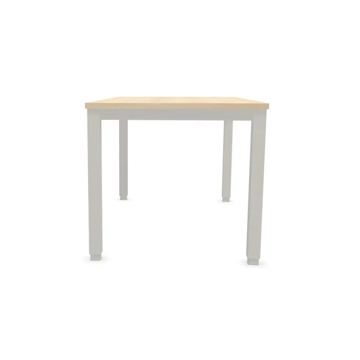 Bureau BRUXELLES 140 x 80 acacia - pieds aluminium photo du produit