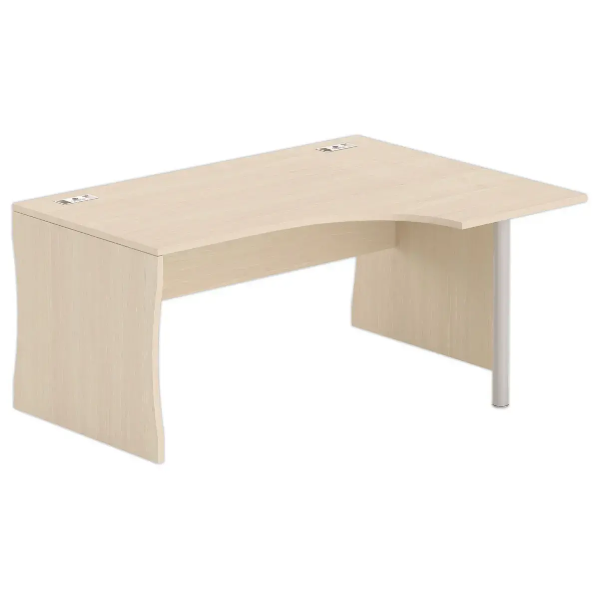 Bureau BUDAPEST compact retour à droite acacia L160 photo du produit
