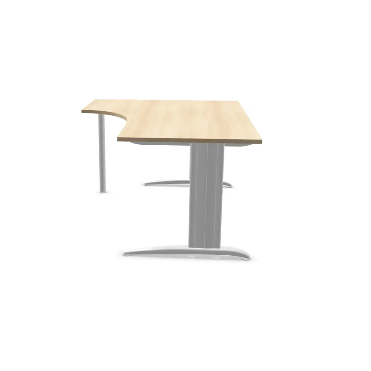 Bureau BUENOS AIRES compact retour à gauche acacia clair/blanc, L160 photo du produit