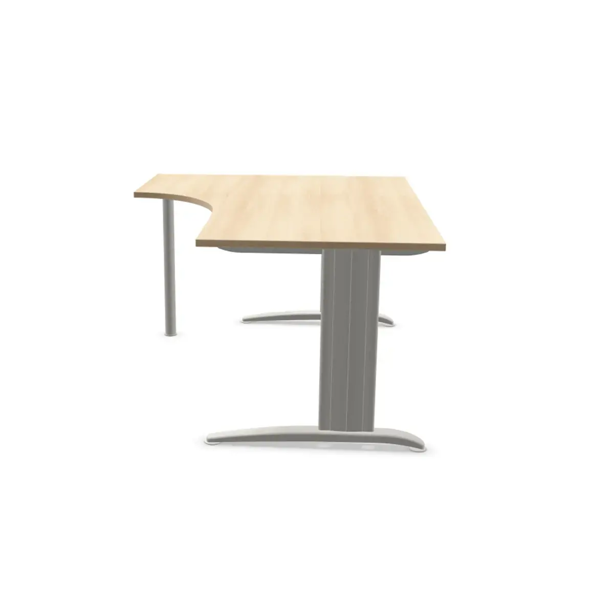 Bureau BUENOS AIRES compact retour à gauche acacia clair/alu photo du produit