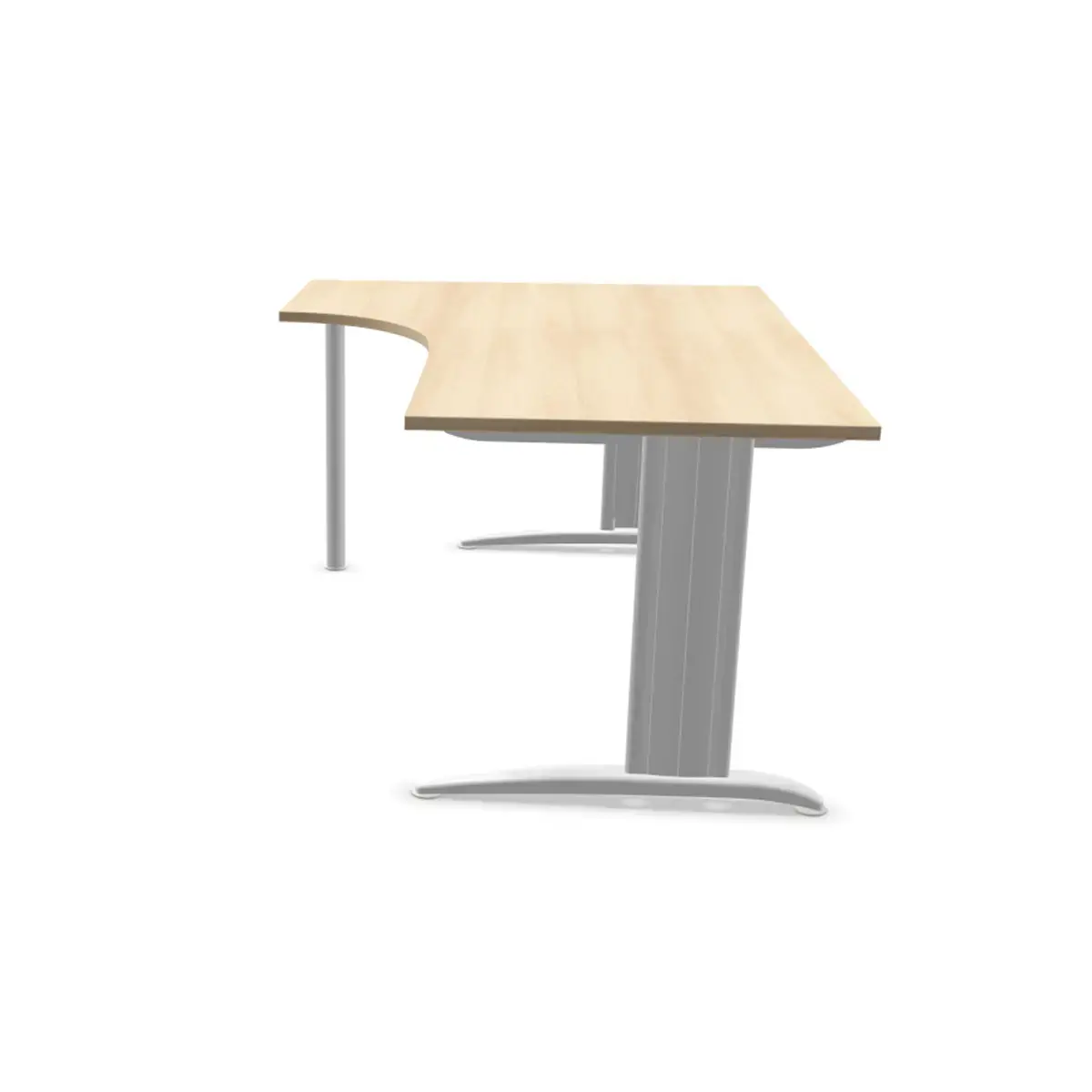 Bureau BUENOS AIRES compact retour à gauche acacia clair/blanc, L180 photo du produit