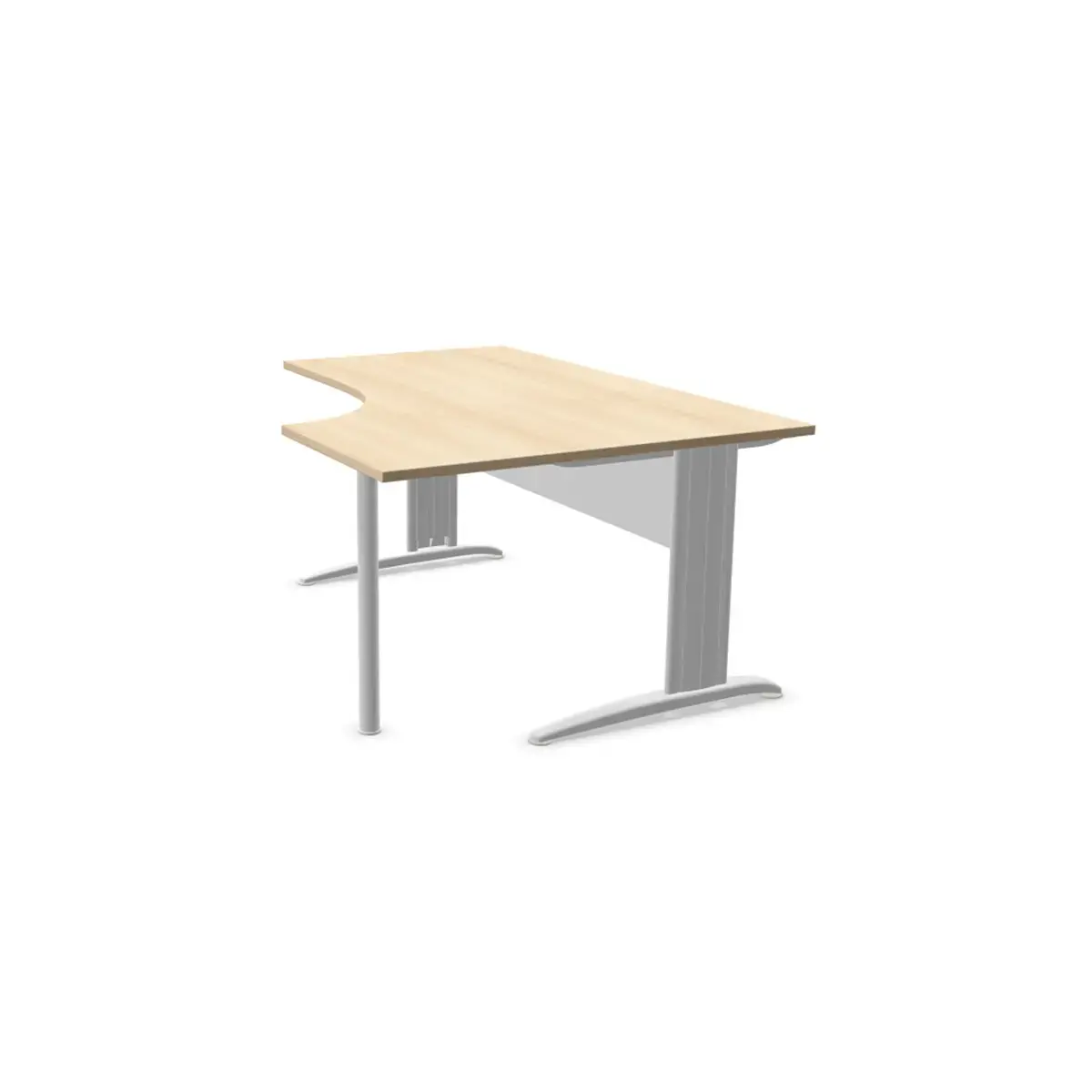 Bureau BUENOS AIRES compact retour à droite acacia/blanc, L160 photo du produit
