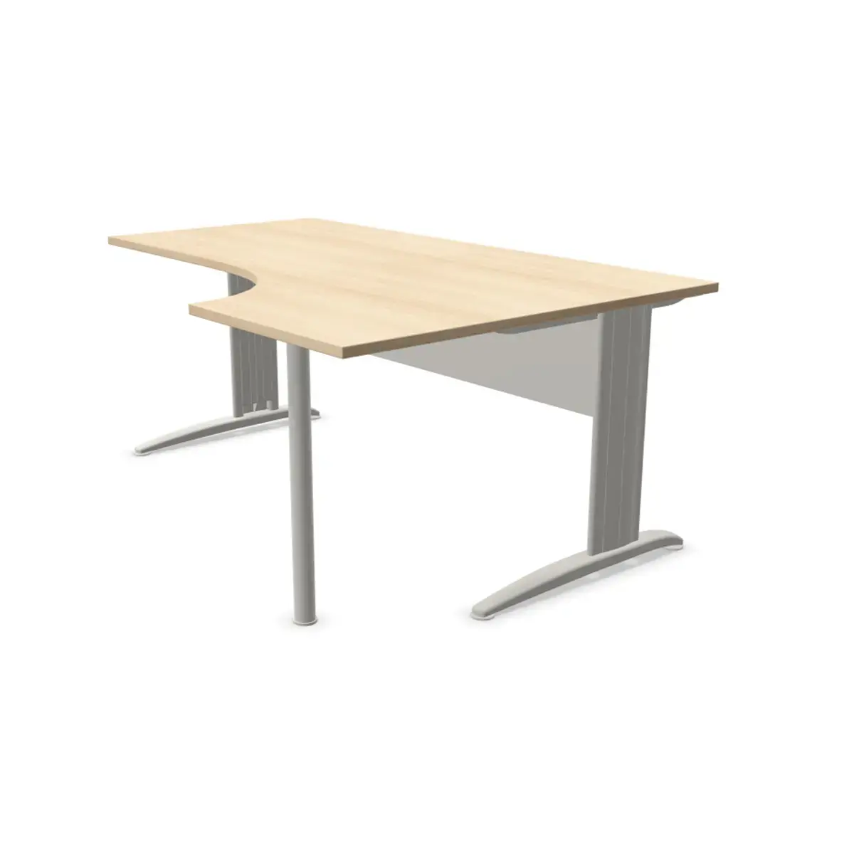 Bureau BUENOS AIRES compact retour à droite acacia/alu, L180 photo du produit