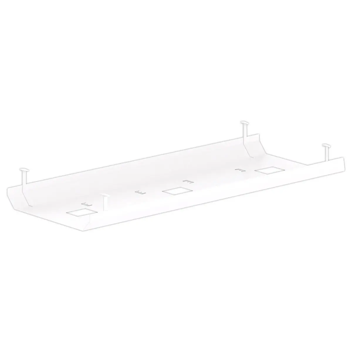 Goulotte double L 140 blanc photo du produit