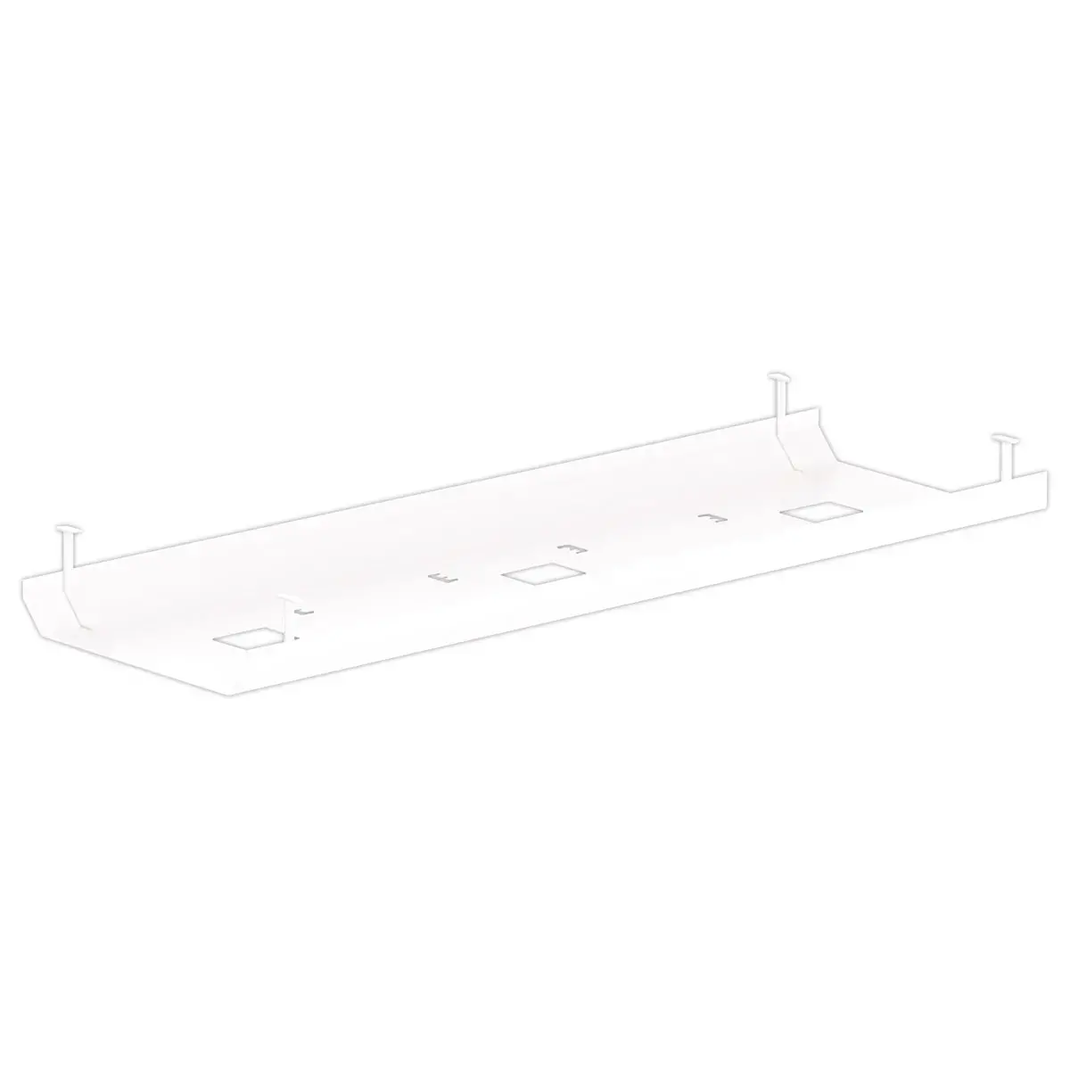 Goulotte double L 160 blanc photo du produit