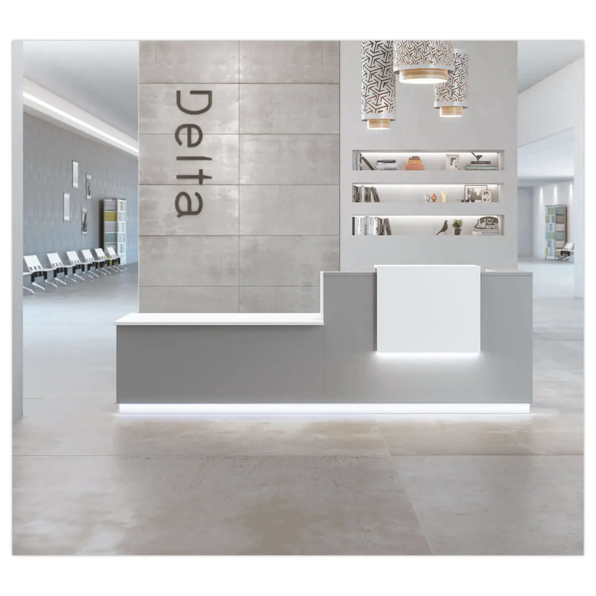 Module central complet Delta Plus 1840x820x1100 mm acacia photo du produit