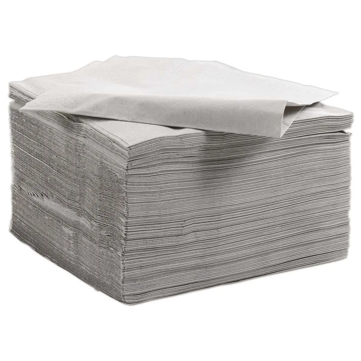 125 Serviettes ouatées - 2 plis - 33 x 33 cm - Gris - DUNI photo du produit