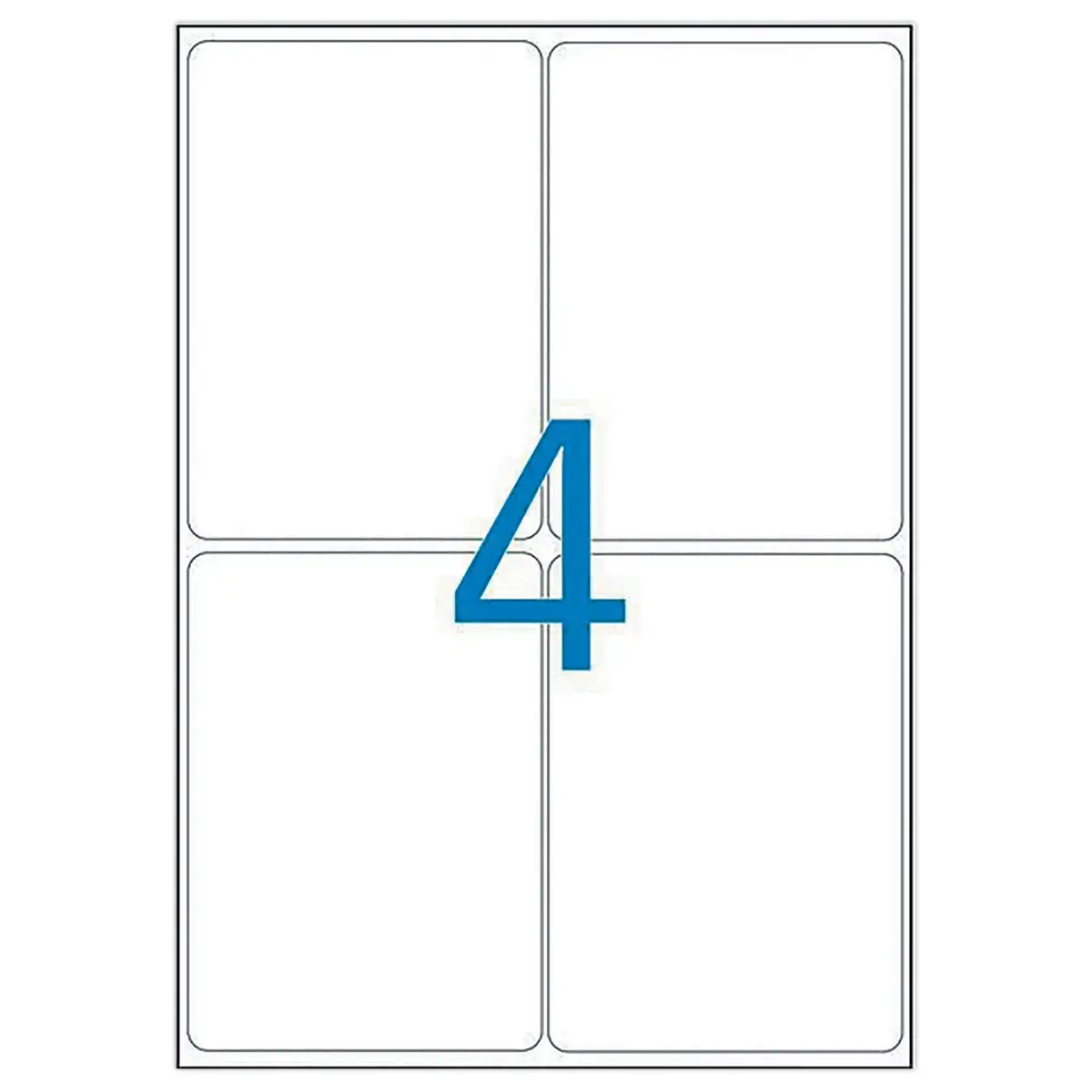 25 Planches d'étiquettes enlevables laser99,1x139 mm 100 étiq/boîte photo du produit