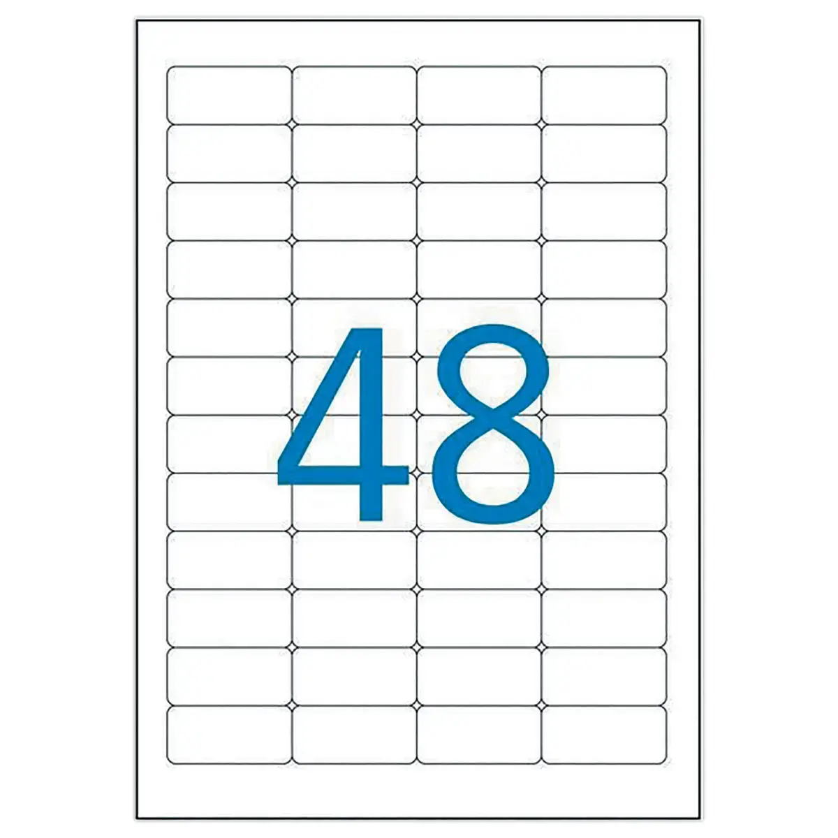 25 Planches d'étiquettes enlevables laser45,7x21,2 mm 1200 étiq/boîte photo du produit