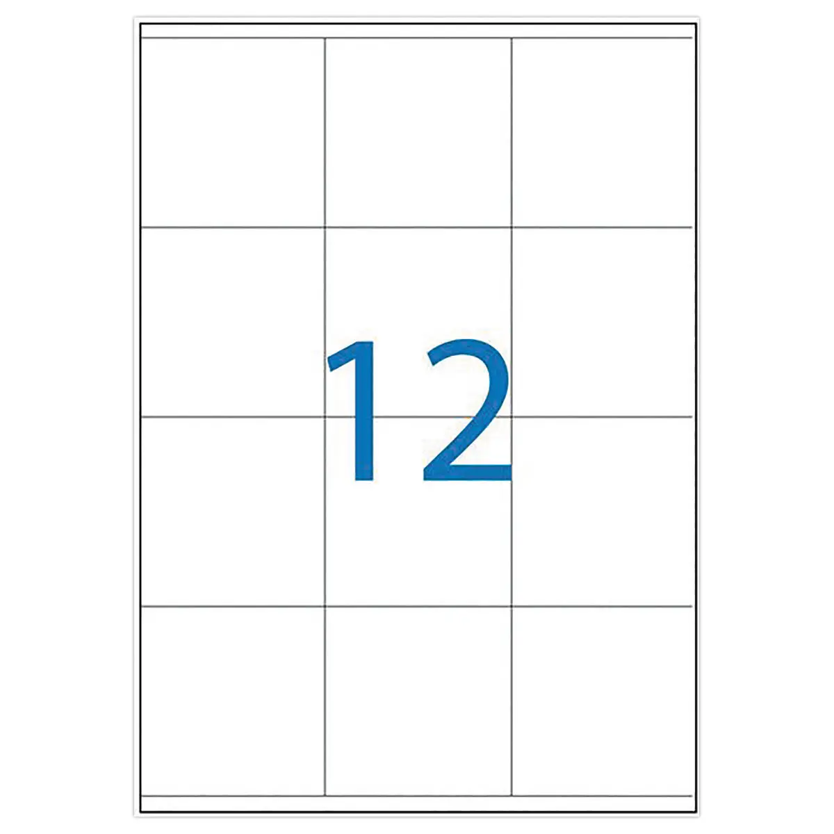 100 Planches d'étiquettes multiusages 70x70 mm soit 1200 étiq/boîte photo du produit