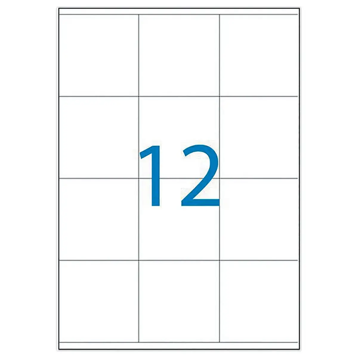 100 Planches d'étiquettes multiusages 70x70 mm soit 1200 étiq/boîte photo du produit