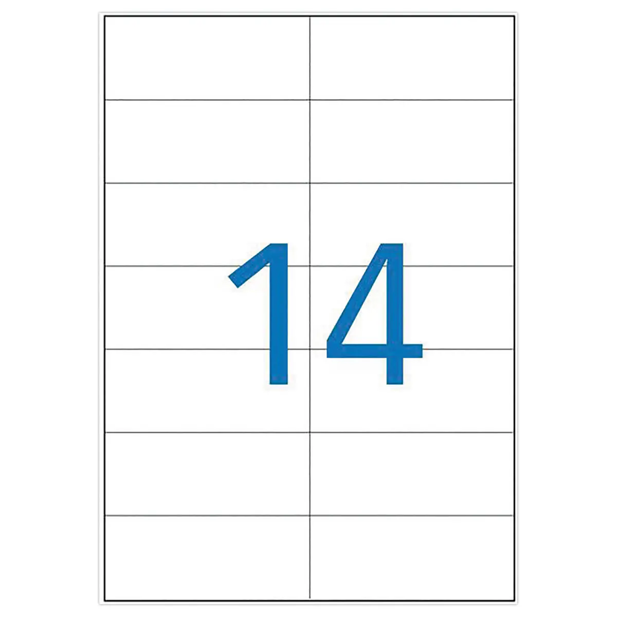 100 Planches d'étiquettes multiusages 105x42,4 mm soit 1400 étiq/boîte photo du produit