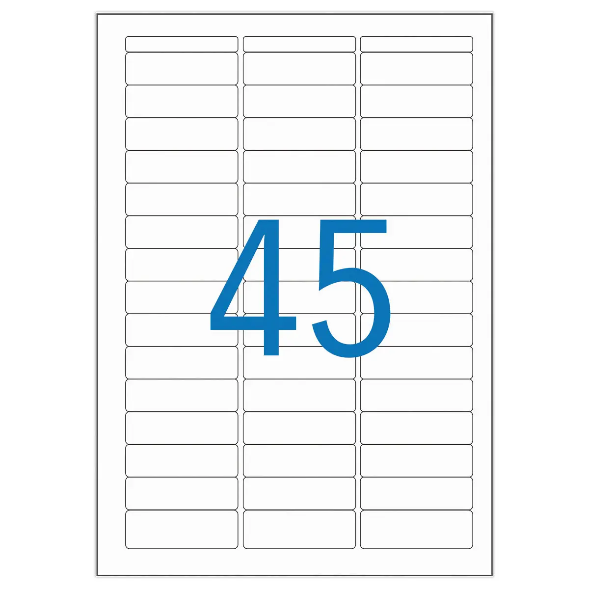 16 Planches d'étiquettes multi-usages 12,8x38 mm, blanc - 720 étiq. photo du produit