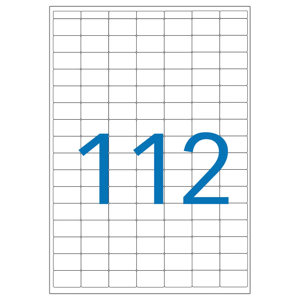 Etui de 16 Planches d'étiquettes multi usages 12x18,3 mm, blanc - 1792 étiq. photo du produit