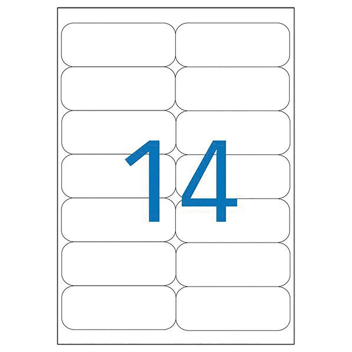 20 Planches d'étiquettes transparentes L99,1xH38,1 mm 280 étiq/boîte photo du produit