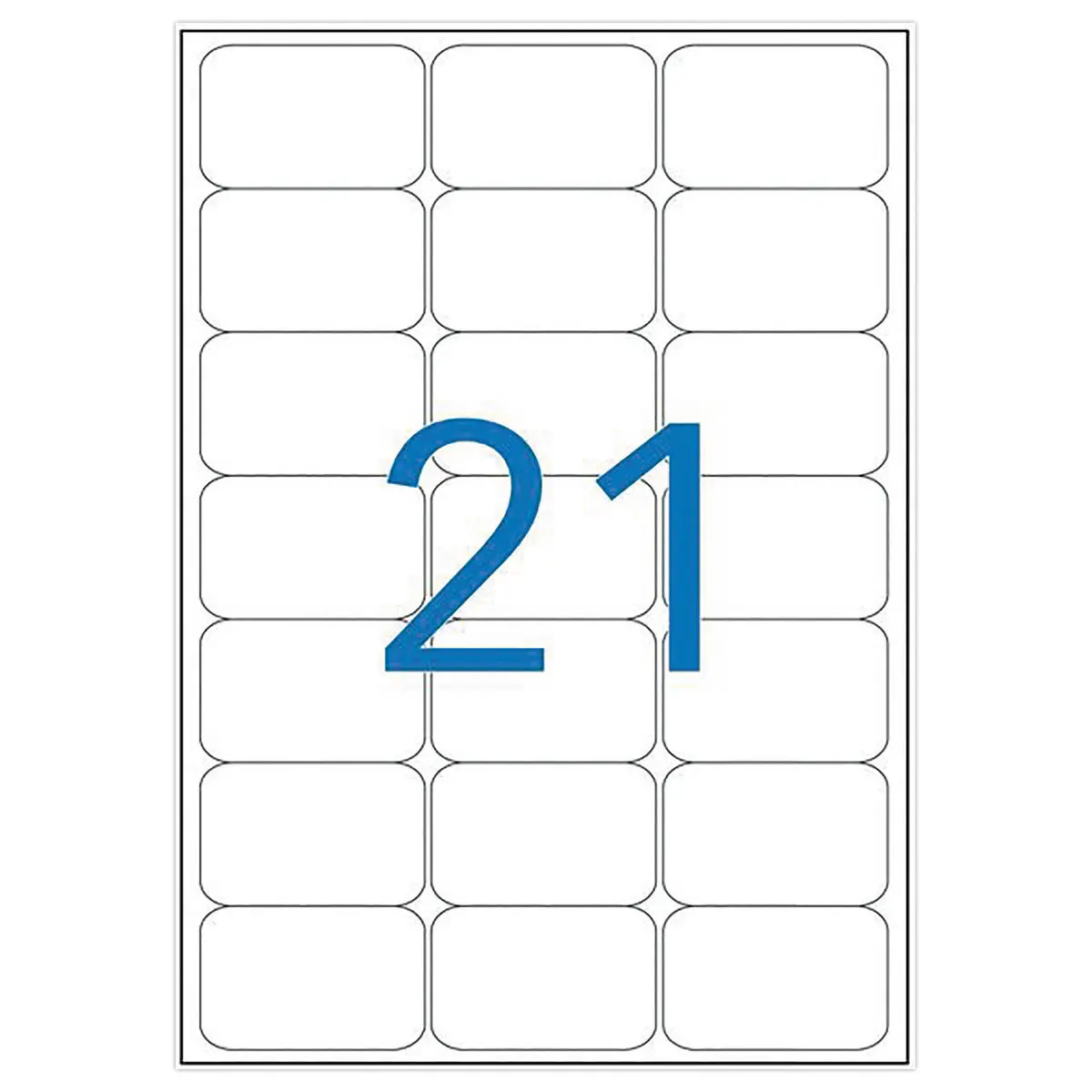 10 Planches d'&eacute;tiquettes transparentes 63,5x38,1 mm 210 &eacute;/Bte photo du produit