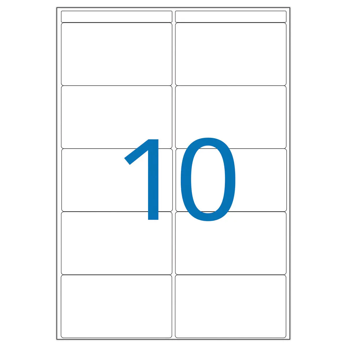 100 Planches d'&eacute;tiquettes laser L199,6x H 143,5 mm soit 200 &eacute;tiq/bo&icirc;te photo du produit