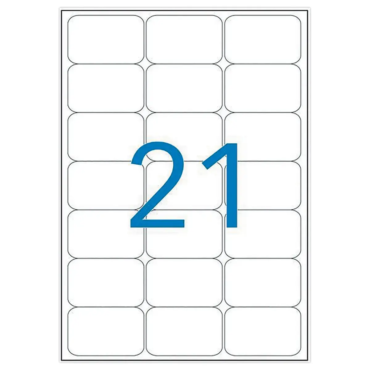 20 Planches d'&eacute;tiquettes inalt&eacute;rables laser 63,5x38,1mm 420 &eacute;tiq. blanc photo du produit