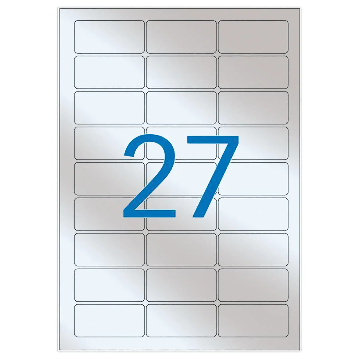 20 Planches d'étiquettes inaltérables laser 63,5x29,6mm 540 étiq. argent photo du produit