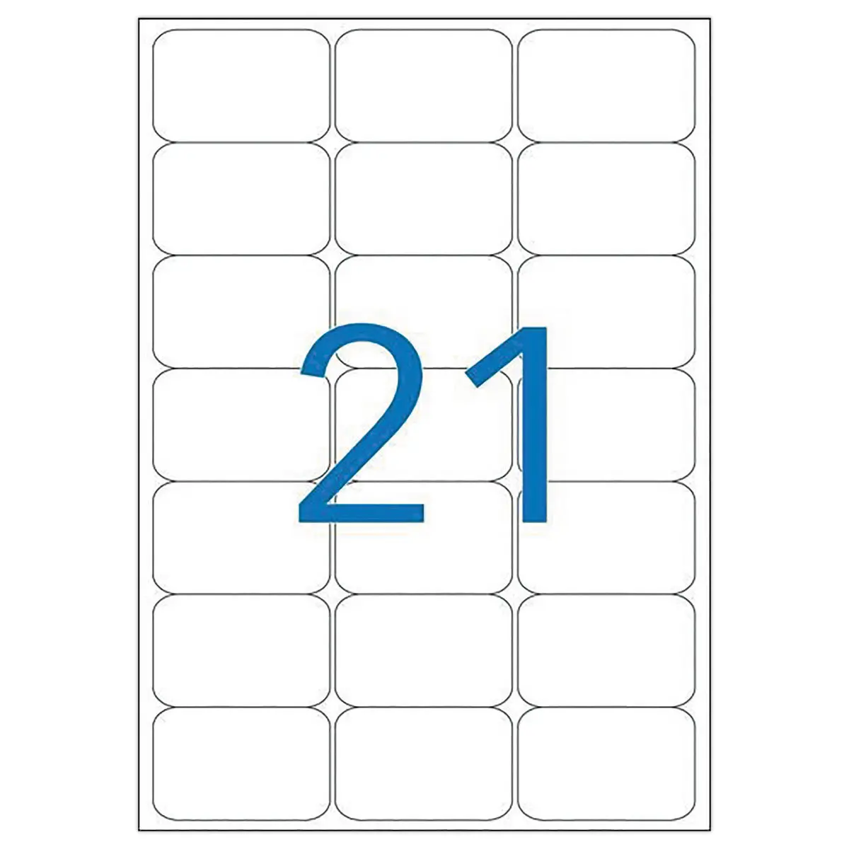 100 Planches d'&eacute;tiquettes laser 100% recycl&eacute;es 63,5X38,1 mm soit 2100 &eacute;tiq photo du produit