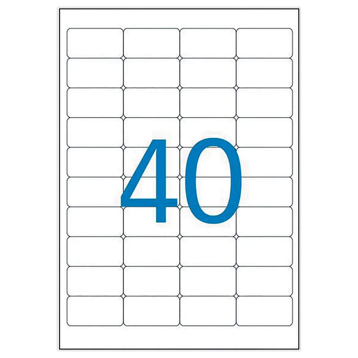 100 Planches de mini étiquettes 45,7x 25,4mm soit 4000 étiq/boîte photo du produit