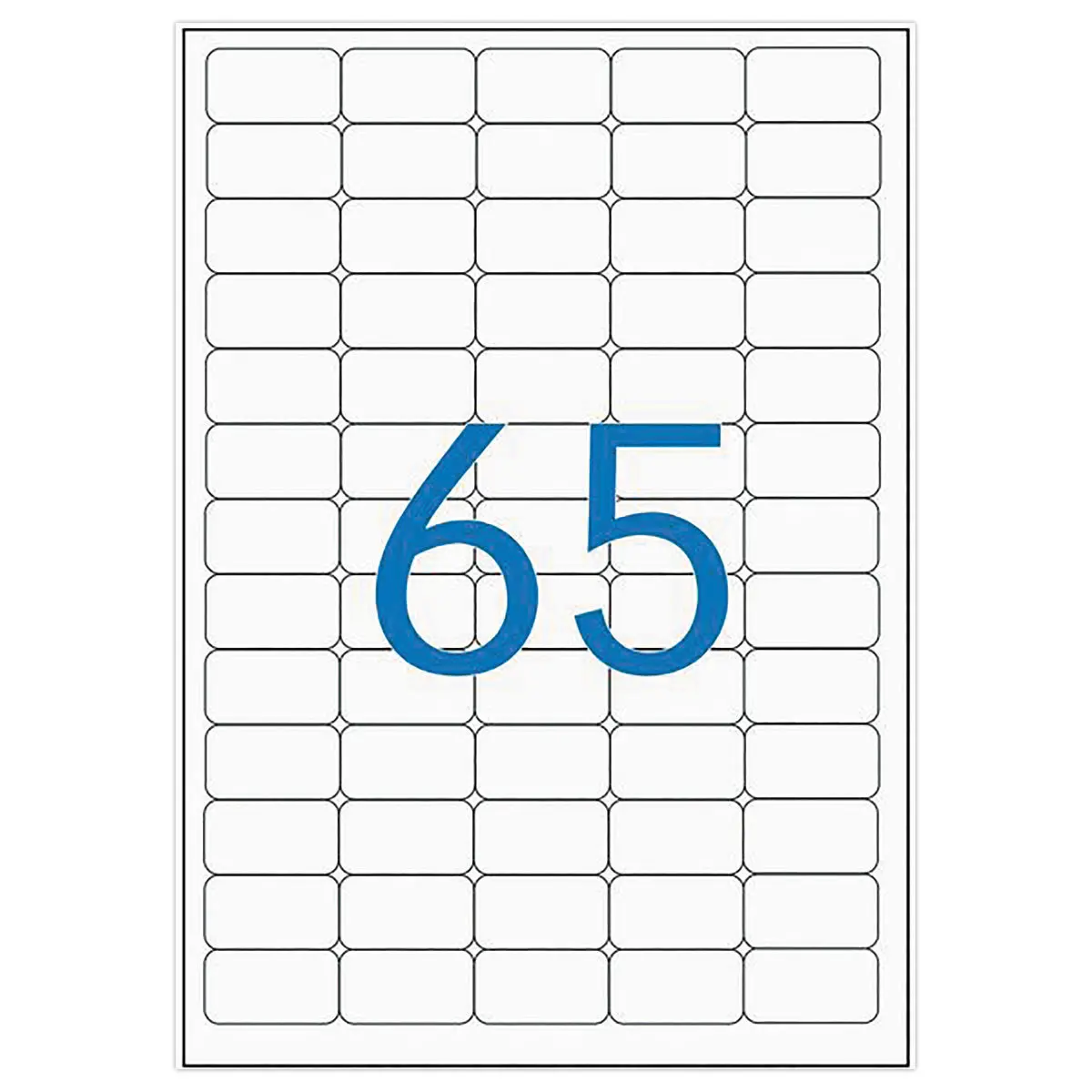 25 Planches d'&eacute;tiquettes 38,1x21,2 mm soit 1625 &eacute;tiq/bo&icirc;te photo du produit