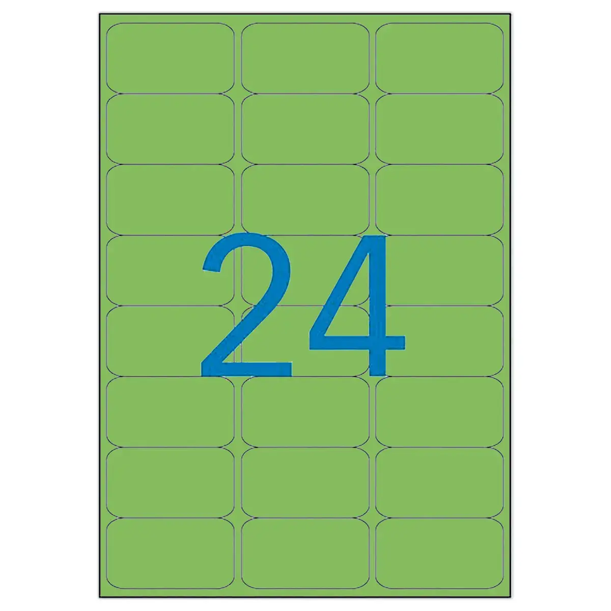 20 Planches d'étiquettes L63,5xH33,9 mm 480 étiq/ boîte,vert photo du produit