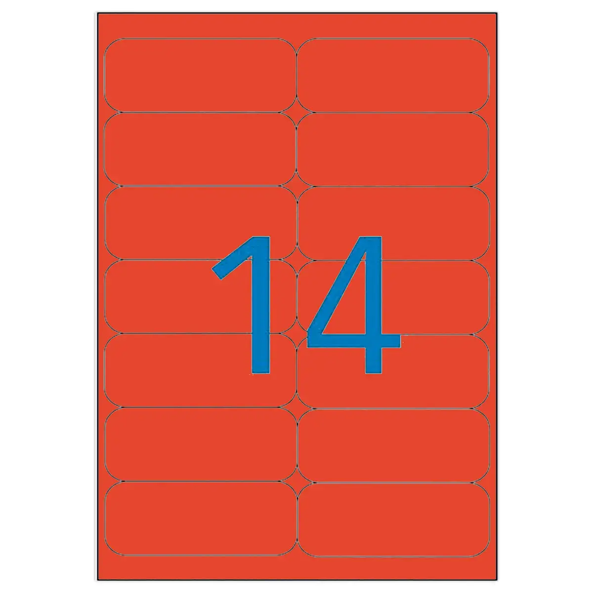 20 Planches d'&eacute;tiquettes L99,1xH38,1 mm 280 &eacute;tiq/bo&icirc;te, rouge photo du produit