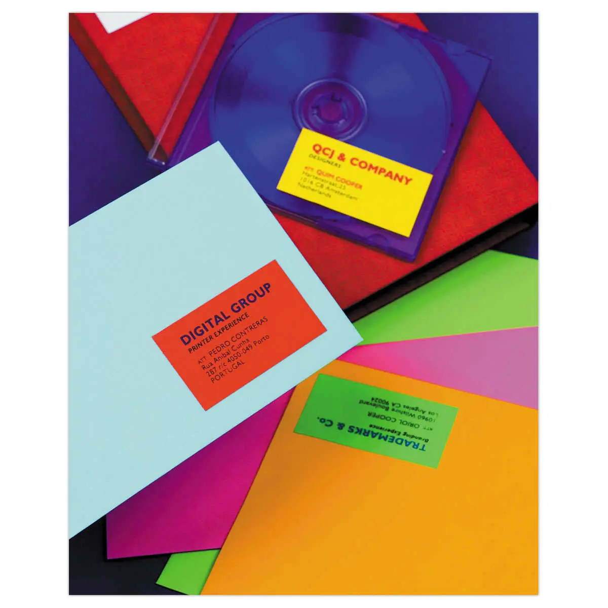 100 Planches d'étiquettes 70x37 mm soit 2400/ boîte, jaune photo du produit