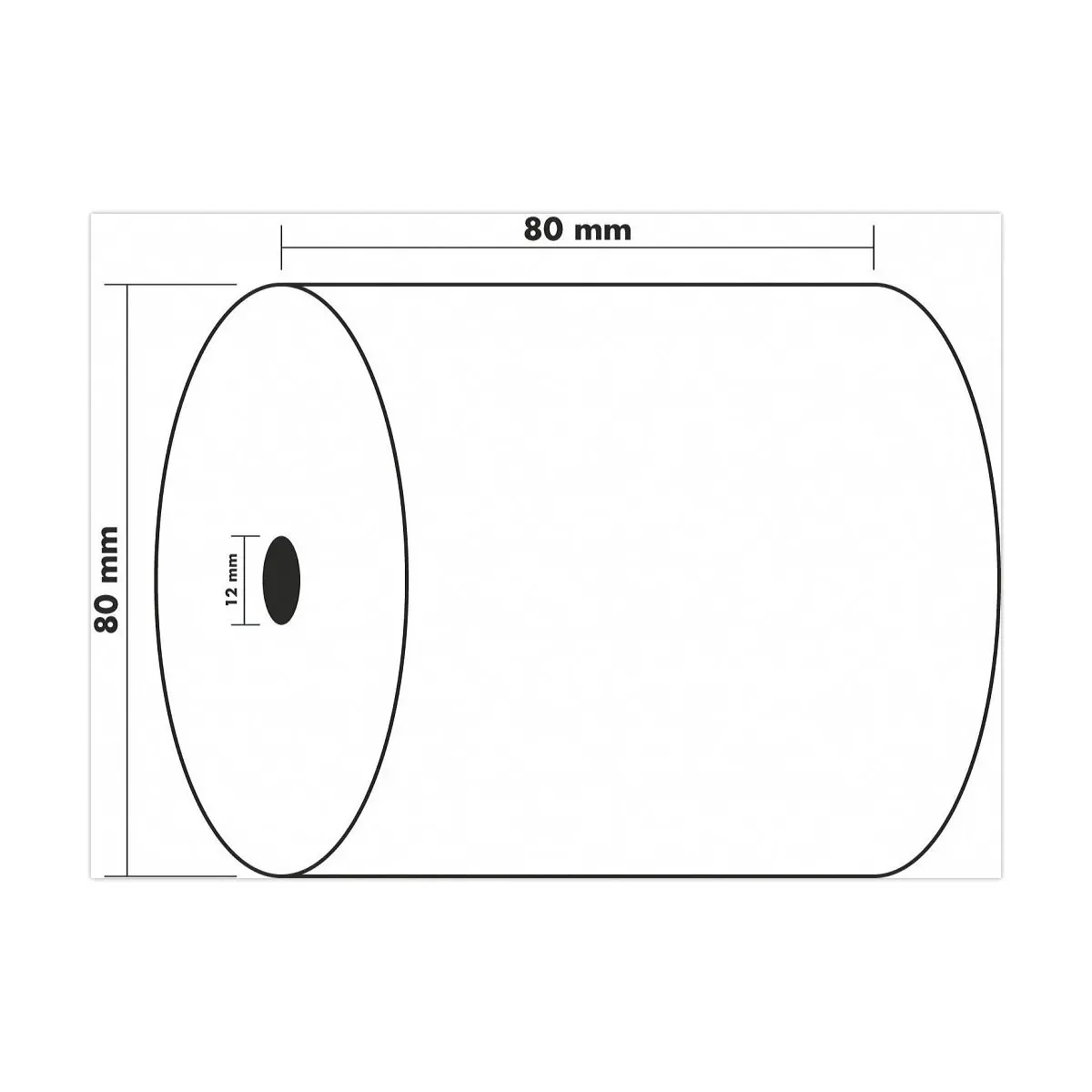 10 Bobines de papier thermique largeur 8 cm - EXACOMPTA photo du produit