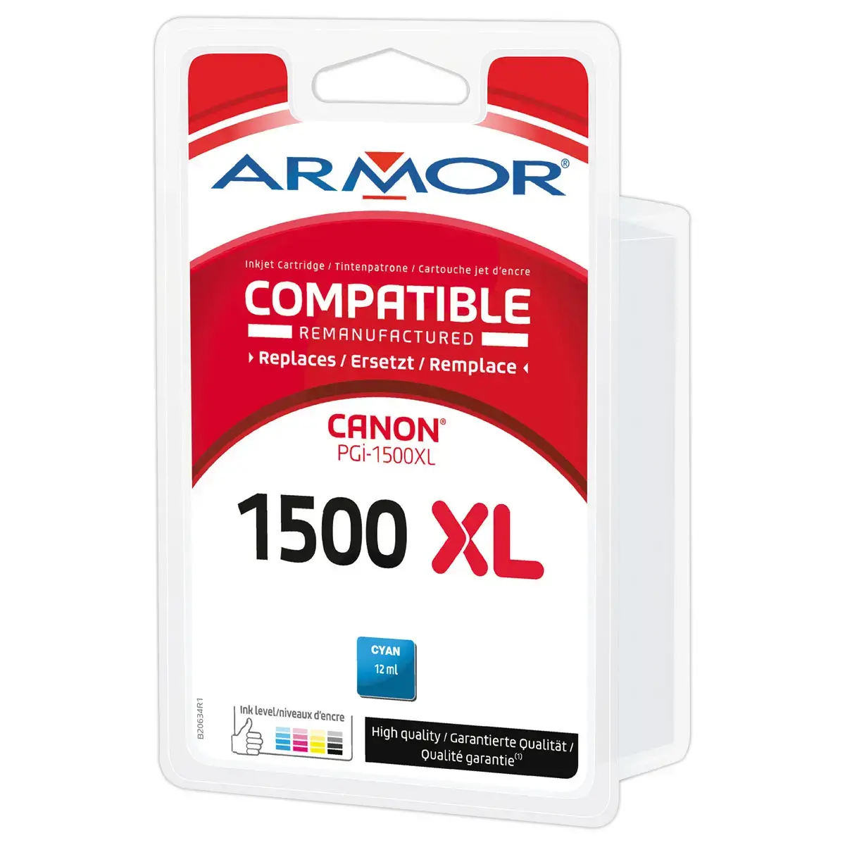 Cartouche éq. Canon PGI-1500XL - Haute capacité - Cyan - OWA photo du produit