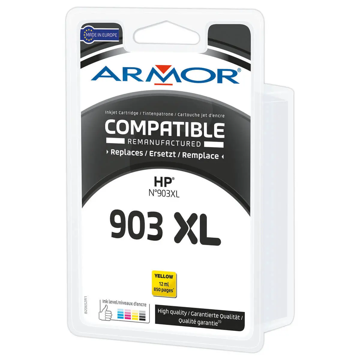 Cartouche d'encre ARMOR jaune compatible HP 903XL photo du produit