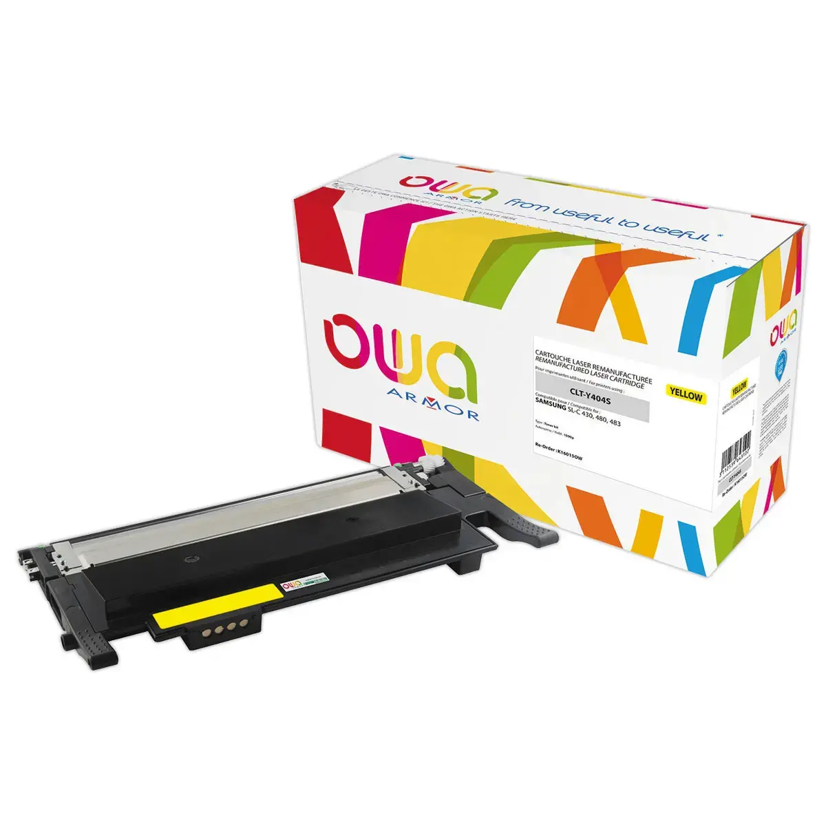 Toner Armor &eacute;quiv. Samsung CLTY404S/ELS Jaune photo du produit