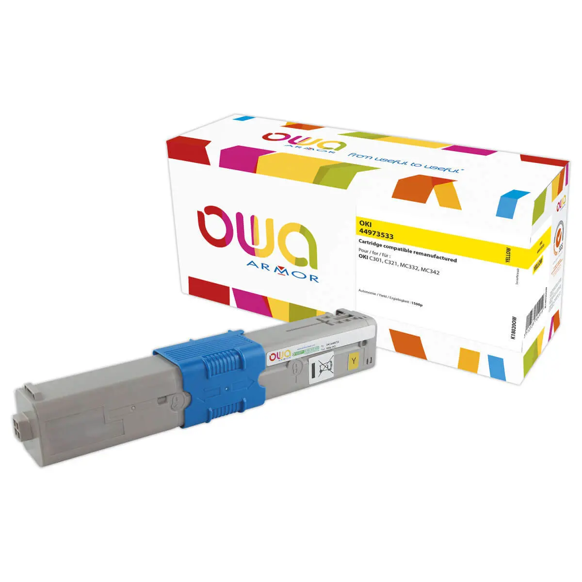 Toner éq. OKI C301 - Jaune - OWA photo du produit