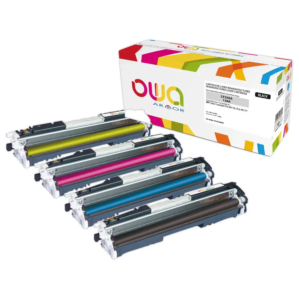 Toner &eacute;q. HP CF351A - Cyan - OWA photo du produit